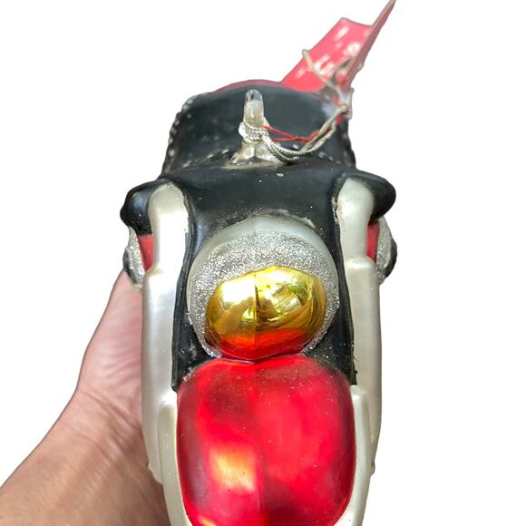 Dept 56 Harley Davidson Motorcycle Ornament Large Handblown Glass Collectible - Picture 7 of 16
